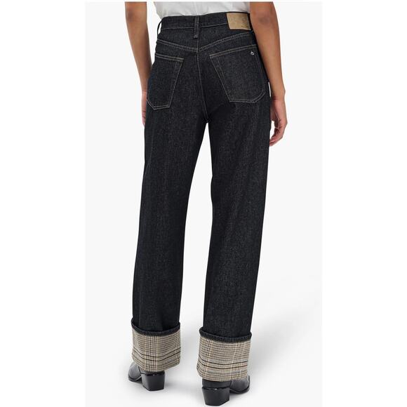 Rag & Bone Shea Cuffed High Waist Straight Leg Jeans - 28 - Picture 2 of 8